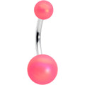 BodyCandy Matte Pink Aurora Ends Belly Ring — main product shot