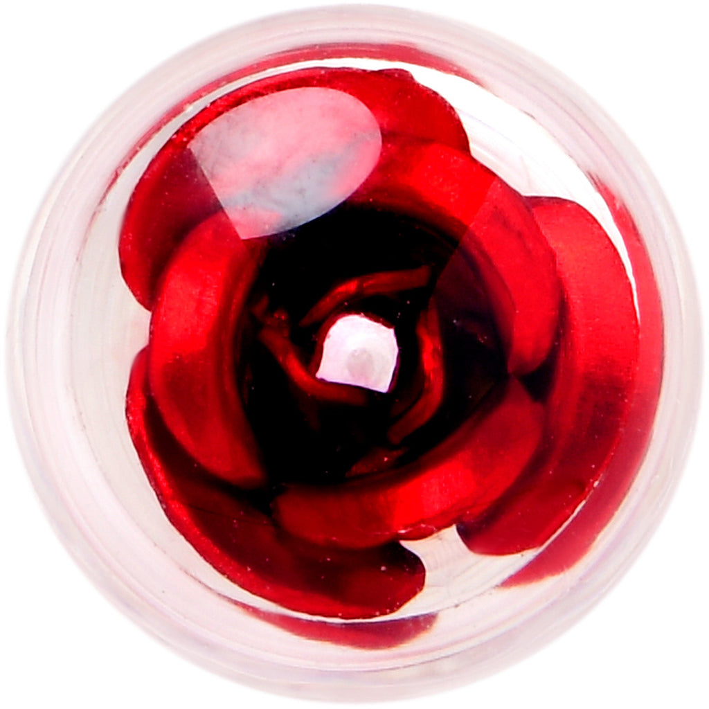 BodyCandy Bubble Rose Red Barbell Tongue Ring — lifestyle context