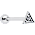 BodyCandy Clear Gem Double Triangle Barbell Tongue Ring — main product shot