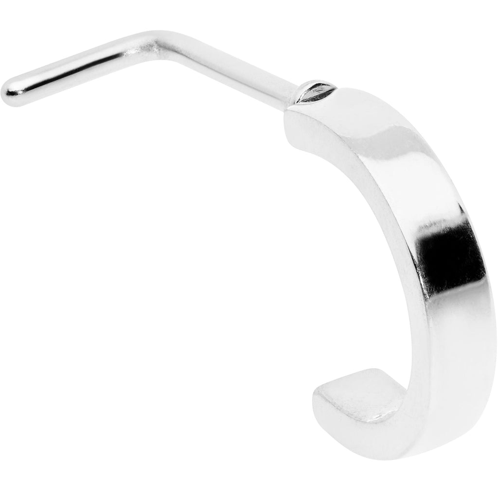 BodyCandy 20G 1/4 Simply Smooth Faux Hoop L Shape Nose Ring — main product shot