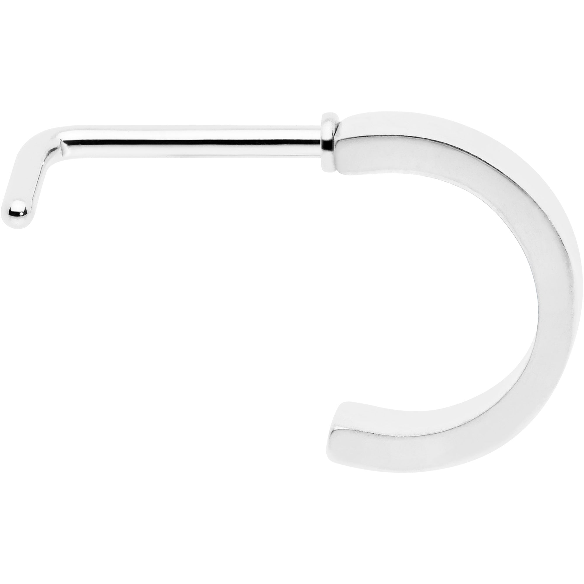 BodyCandy 20G 1/4 Simply Smooth Faux Hoop L Shape Nose Ring — lifestyle context
