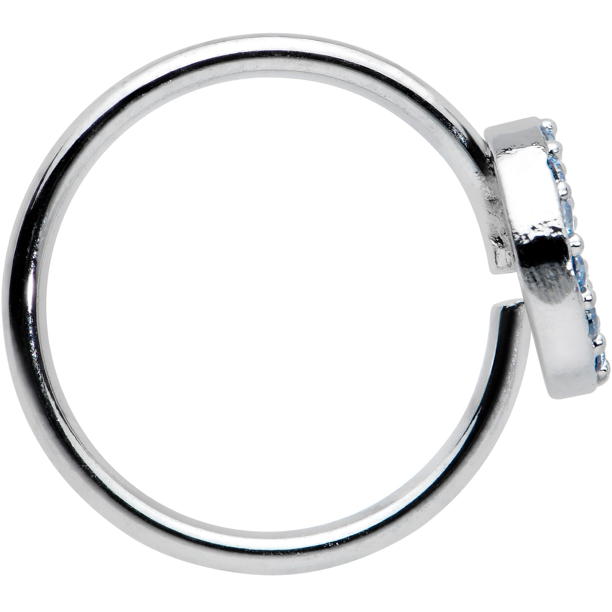 BodyCandy 20G 5/16 Blue Gem Retro Peace Sign Seamless Nose Hoop — lifestyle context