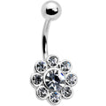BodyCandy Clear Gem Whimsy Flower Belly Ring — main product shot