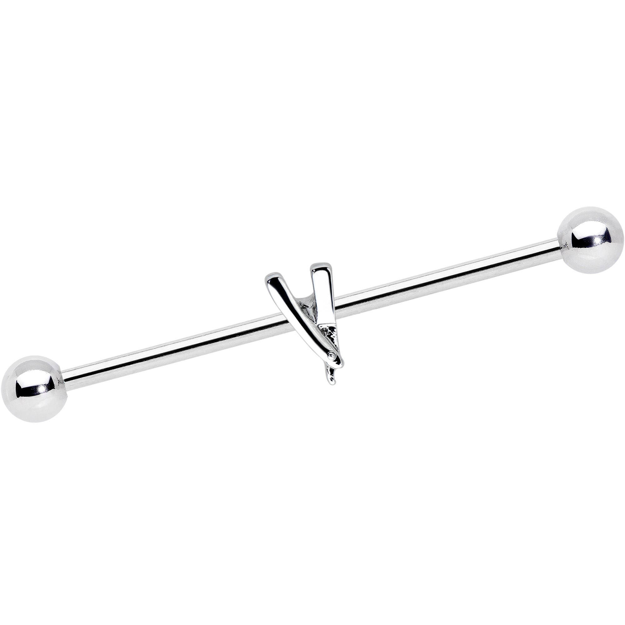 BodyCandy 14G Straight Razor Industrial Barbell 38mm — main product shot