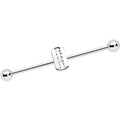 BodyCandy 14G Razor Blade Industrial Barbell 38mm — main product shot