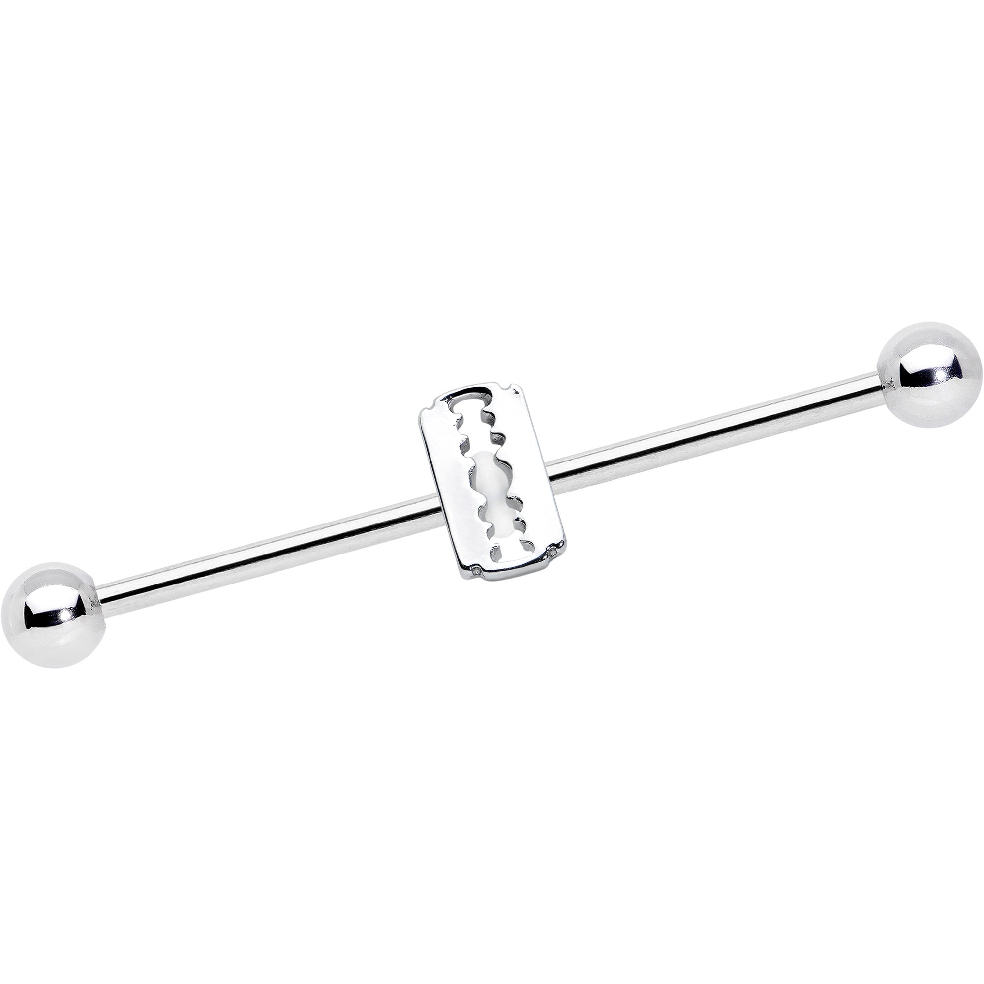 BodyCandy 14G Razor Blade Industrial Barbell 38mm — main product shot