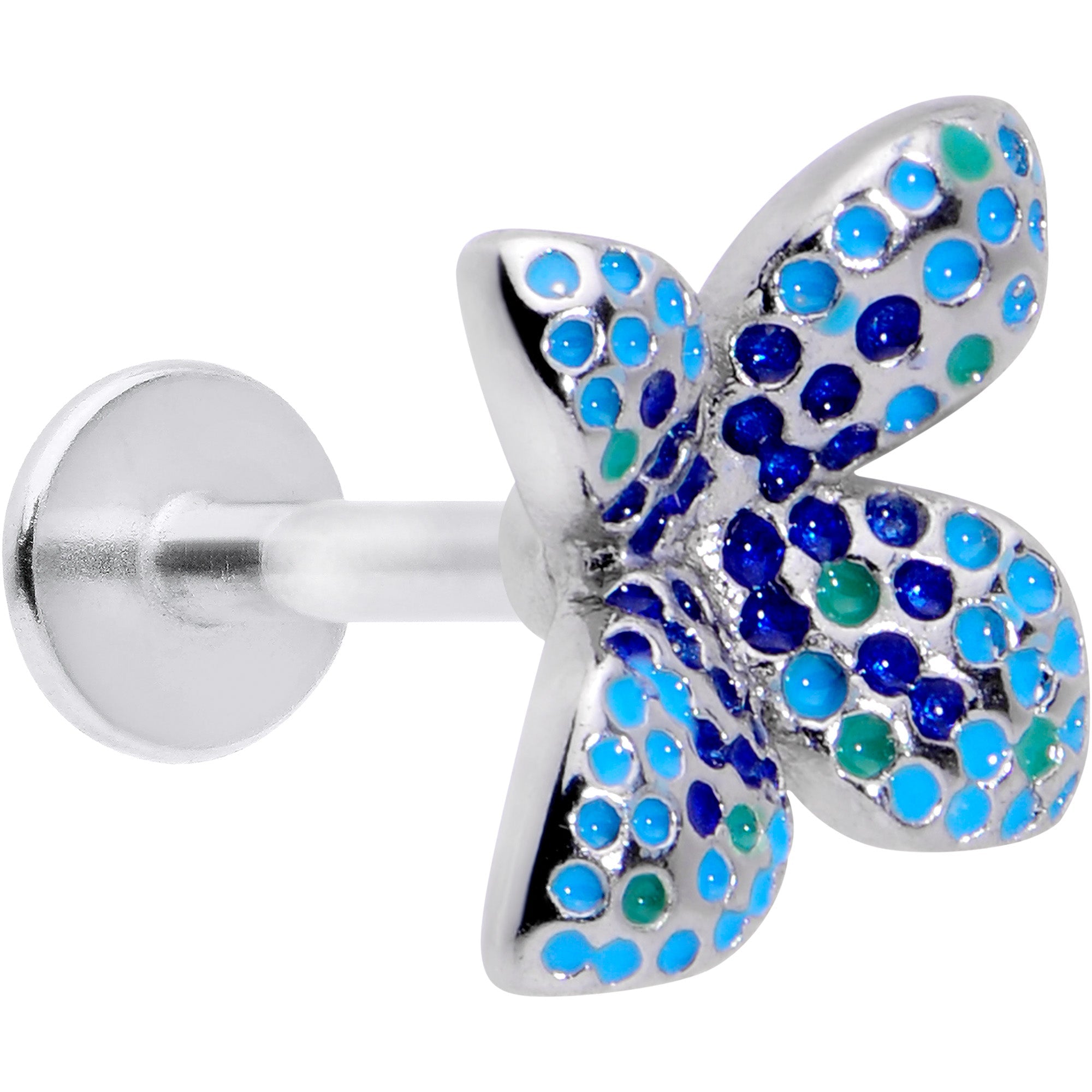 BodyCandy 16G 5/16 Glamour Butterfly Labret Monroe Tragus — main product shot