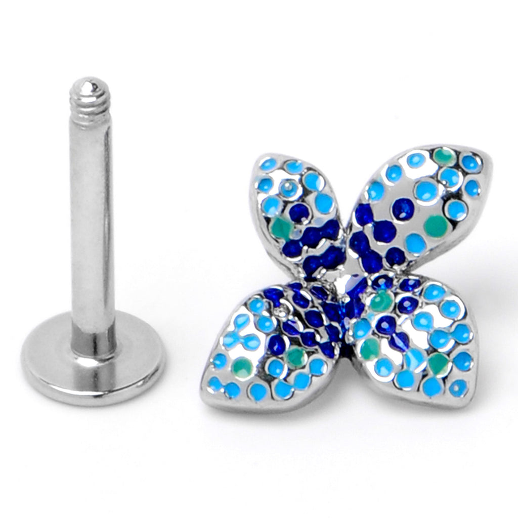 BodyCandy 16G 5/16 Glamour Butterfly Labret Monroe Tragus — alternative angle