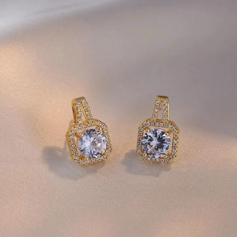 Fashion Jewelry Set - Zircon Gem Necklace Earring Ring