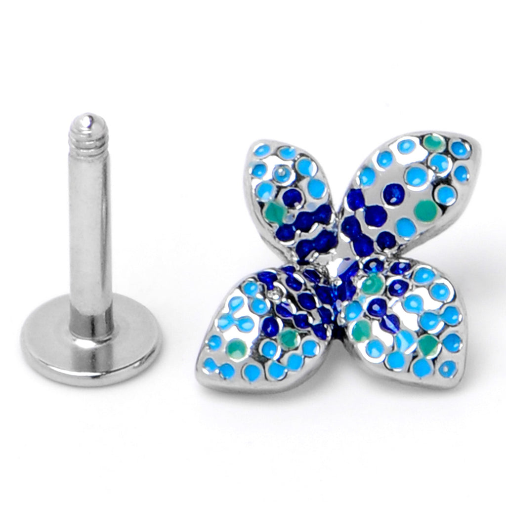 BodyCandy 16G 1/4 Glamour Butterfly Labret Tragus — alternative angle