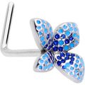 BodyCandy 20G 7mm Glamour Butterfly L Shape Nose Ring — main product shot
