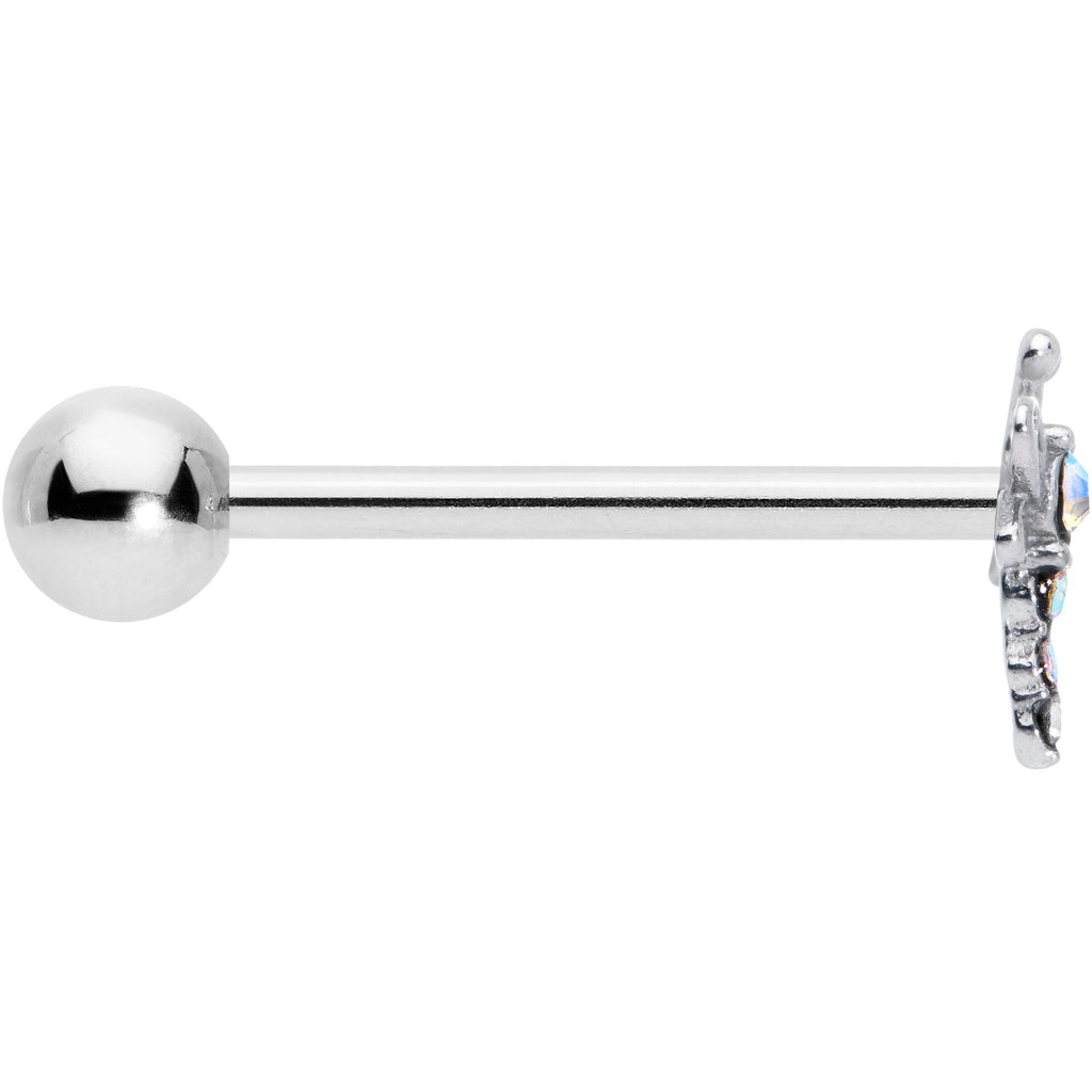 BodyCandy Aurora Gem Ornate Dragonfly Barbell Tongue Ring — lifestyle context