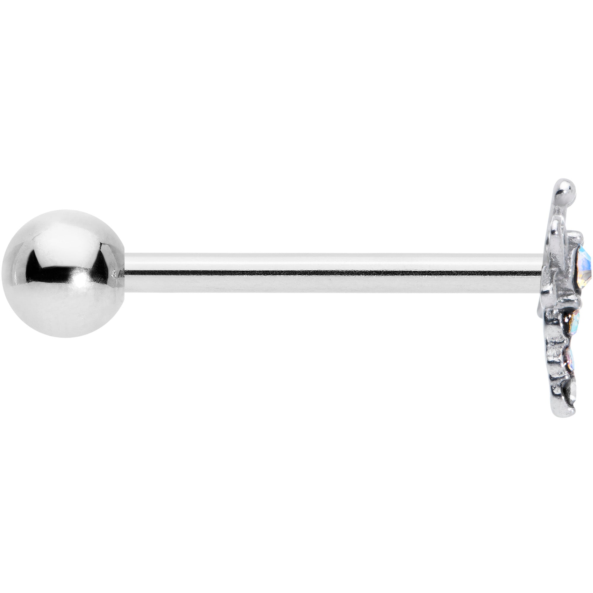 BodyCandy Aurora Gem Ornate Dragonfly Barbell Tongue Ring — lifestyle context