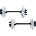 BodyCandy 14G 9/16 White Howlite Black Claw Barbell Nipple Ring Set — main product shot