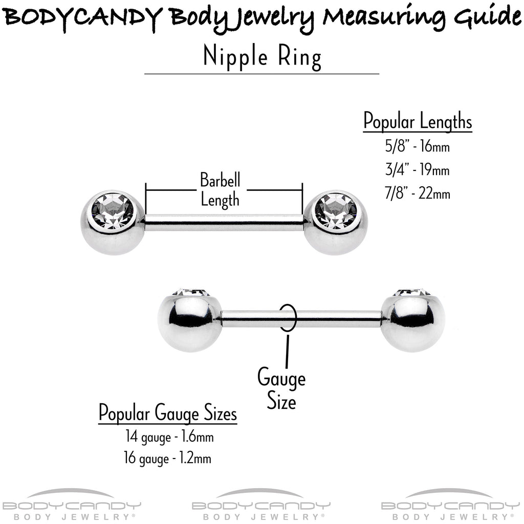 BodyCandy 14G 9/16 Blue Turquoise Black Claw Barbell Nipple Ring Set — packaging