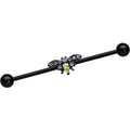 BodyCandy 14G Yellow Clear Gem Black Butterfly Industrial Barbell 38mm — main product shot