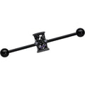 BodyCandy 14G Purple Gem Black Gothic Hourglass Industrial Barbell 38mm — main product shot