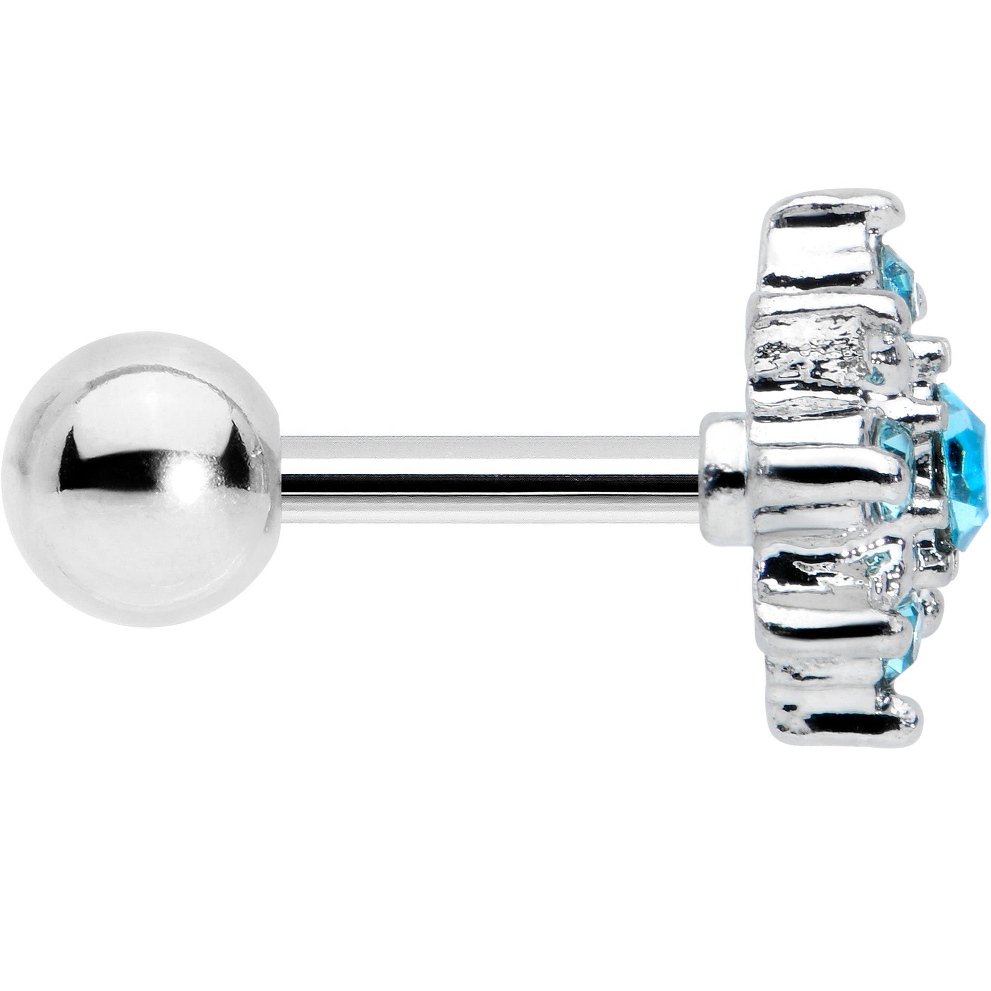 BodyCandy 16G 1/4 Blue Gem Stylish Snowflake Cartilage Tragus Earring — lifestyle context