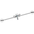 BodyCandy 14G Aurora Gem Dragonfly Flying Industrial Barbell 38mm — main product shot