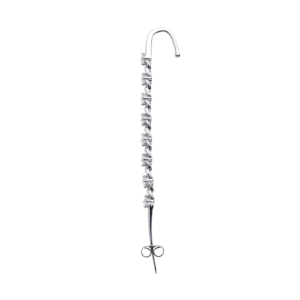 BodyCandy Clear CZ Gem Links Ear Cuff Bar Earring — lifestyle context