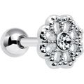BodyCandy 16G 1/4 Clear Gem Baroque Fabulous Flower Cartilage Tragus Earring — main product shot