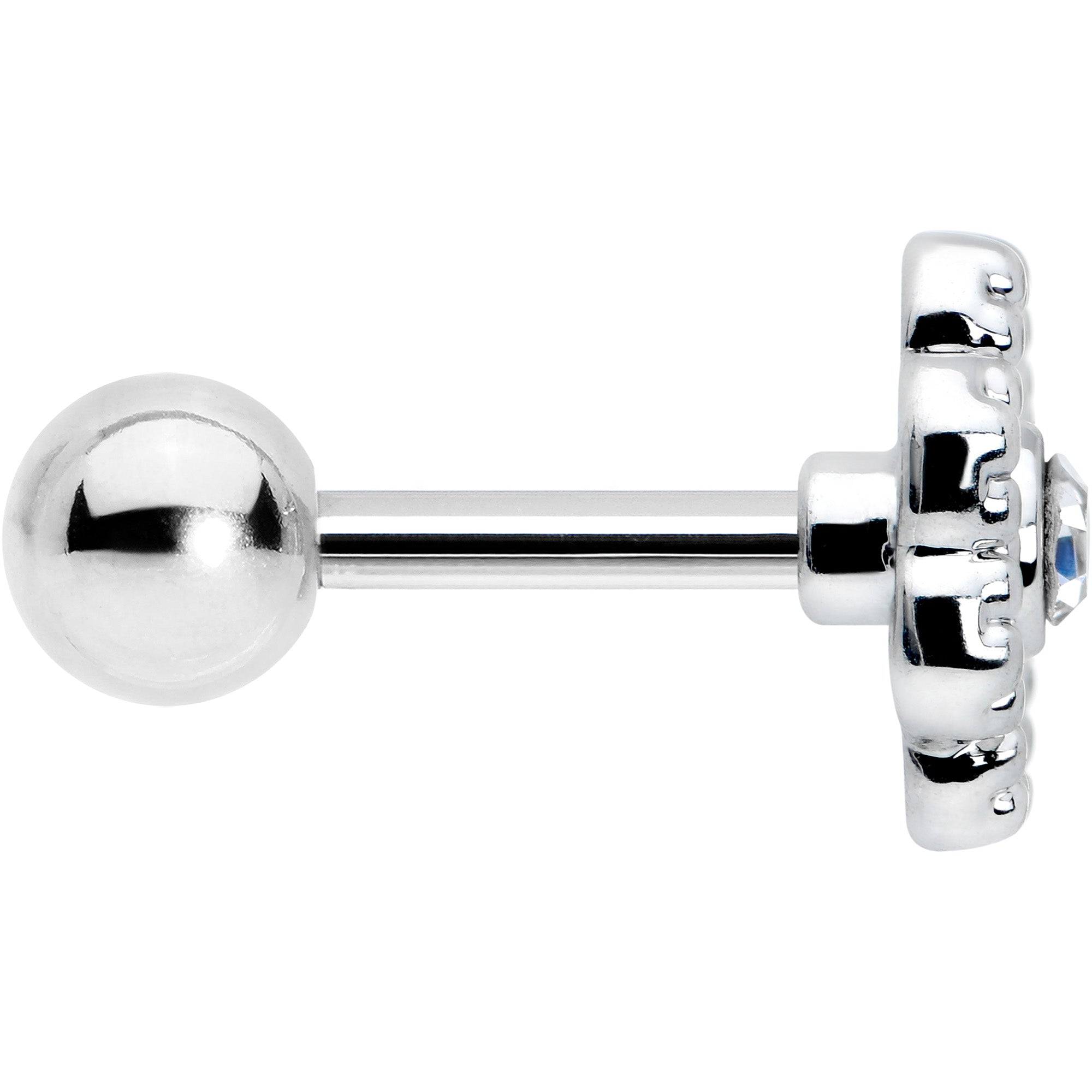 BodyCandy 16G 1/4 Clear Gem Baroque Fabulous Flower Cartilage Tragus Earring — lifestyle context