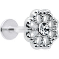 BodyCandy 16G 5/16 Clear Gem Baroque Fabulous Flower Labret Monroe Tragus — main product shot