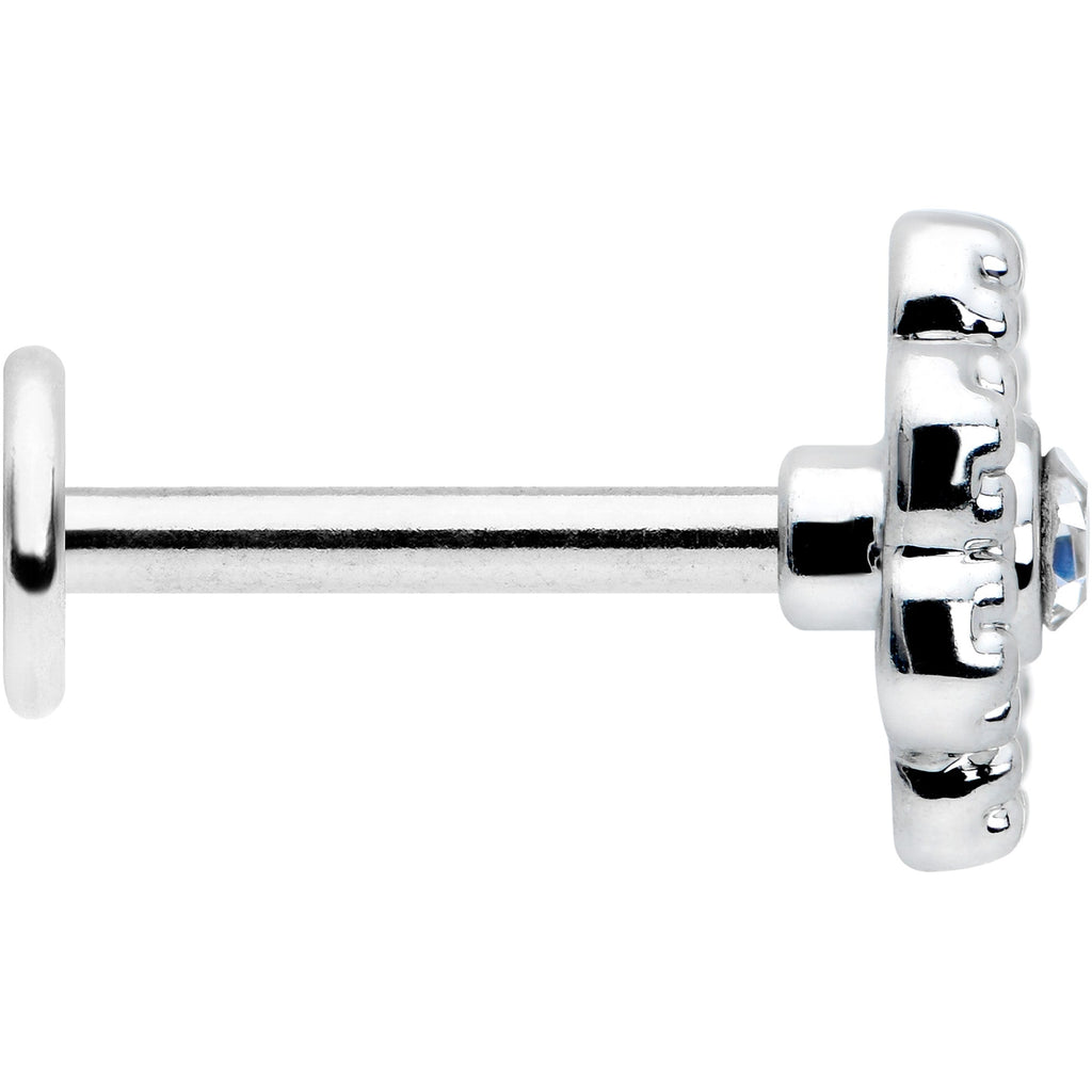 BodyCandy 16G 5/16 Clear Gem Baroque Fabulous Flower Labret Monroe Tragus — lifestyle context
