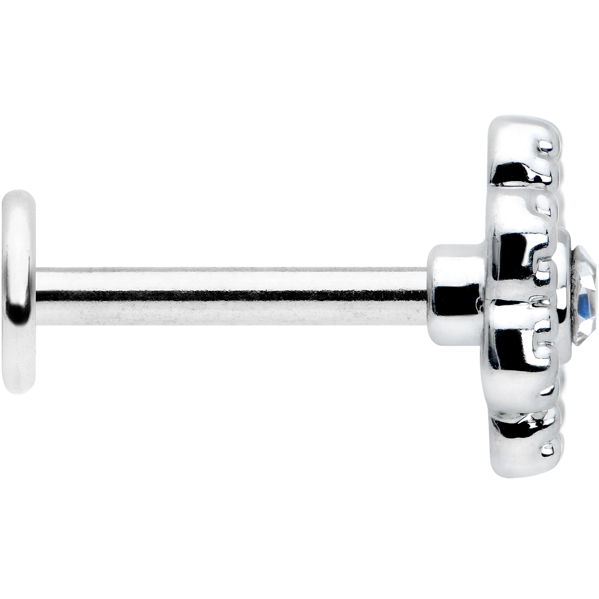 BodyCandy 16G 5/16 Clear Gem Baroque Fabulous Flower Labret Monroe Tragus — lifestyle context