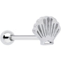 BodyCandy 316L Surgical Steel Scalloped Sea Shell Barbell Tongue Ring — main product shot