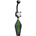 BodyCandy Clear Gem Black Officially Licensed Beetlejuice Coffin Dangle Belly Ring — main product shot