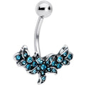 BodyCandy Blue Gem Flower Garland Belly Ring — main product shot