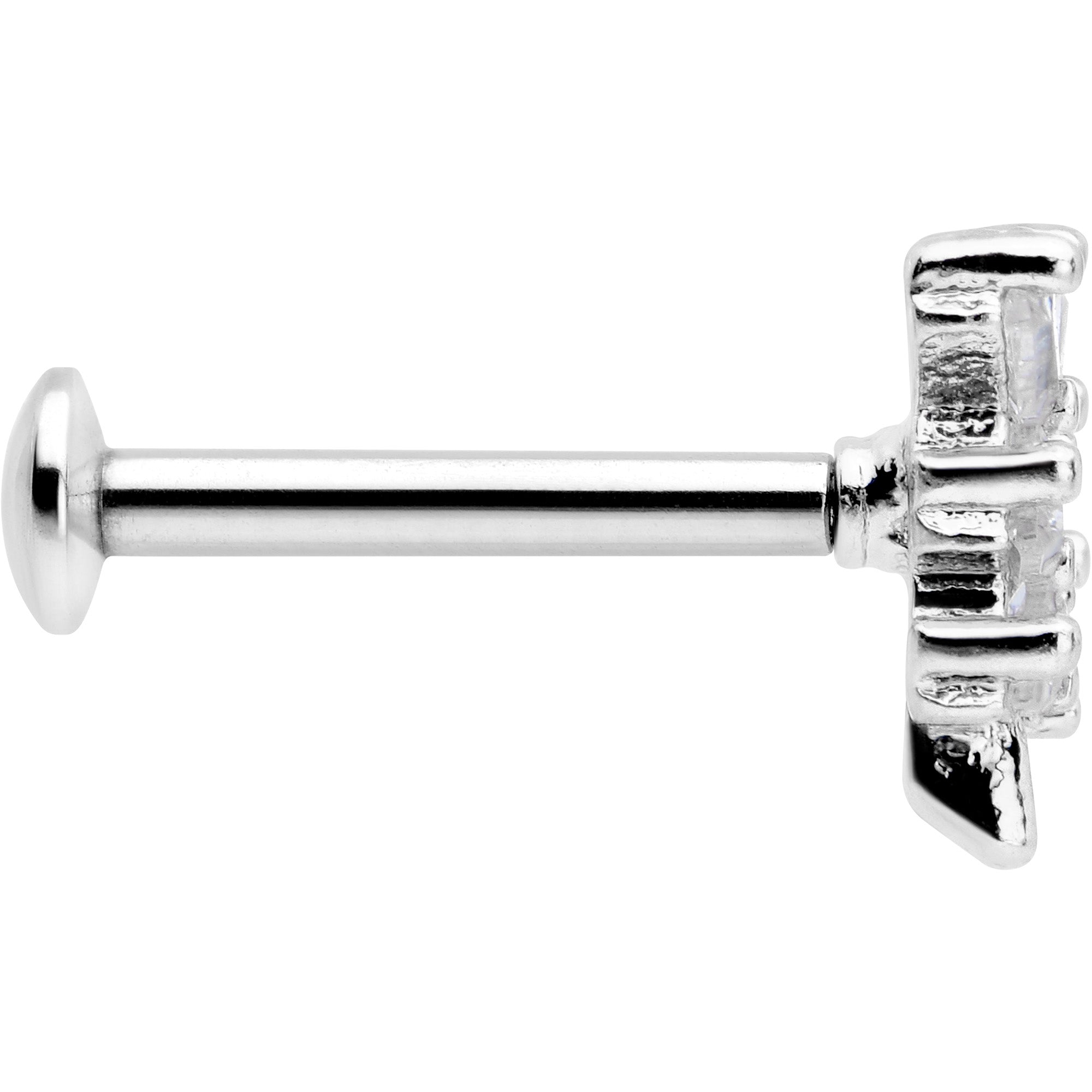 BodyCandy 16G 5/16 Clear CZ Gem Leafy Branch Threadless Labret Monroe Tragus — lifestyle context