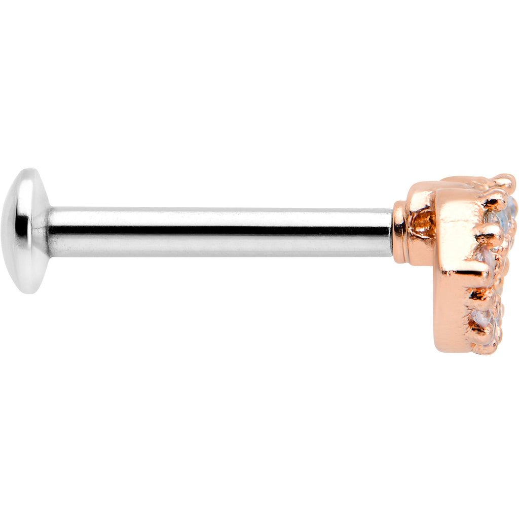BodyCandy 16G 5/16 Clear CZ Gem Kissy Lips Rosy Threadless Labret Tragus — lifestyle context