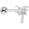 BodyCandy 316L Surgical Steel Tropically Trendy Palm Tree Barbell Tongue Ring — main product shot