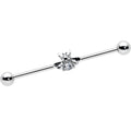 BodyCandy 14G Clear Gem Bee Beautiful Insect Industrial Barbell 38mm — main product shot