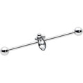 BodyCandy 14G Gem Deco Oval Industrial Barbell 38mm — main product shot