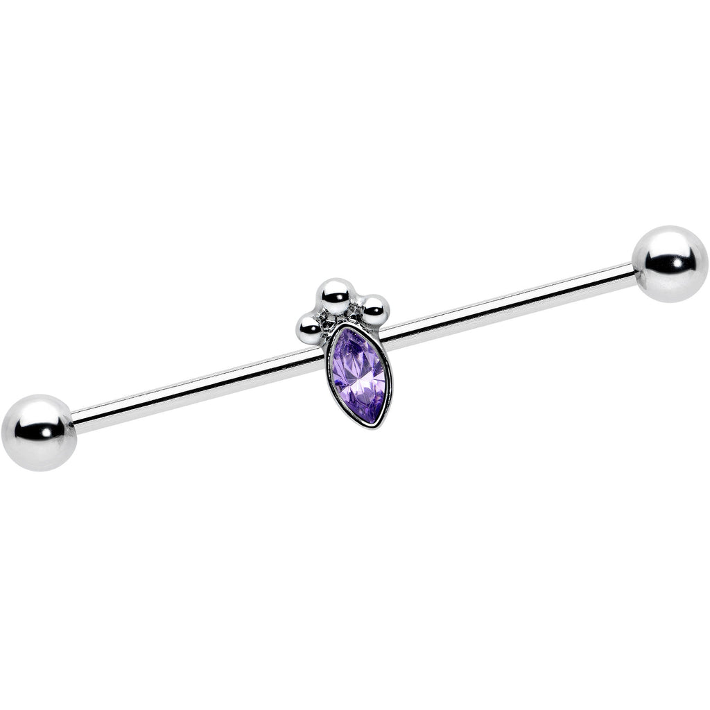 BodyCandy 14G Gem Deco Oval Industrial Barbell 38mm — lifestyle context