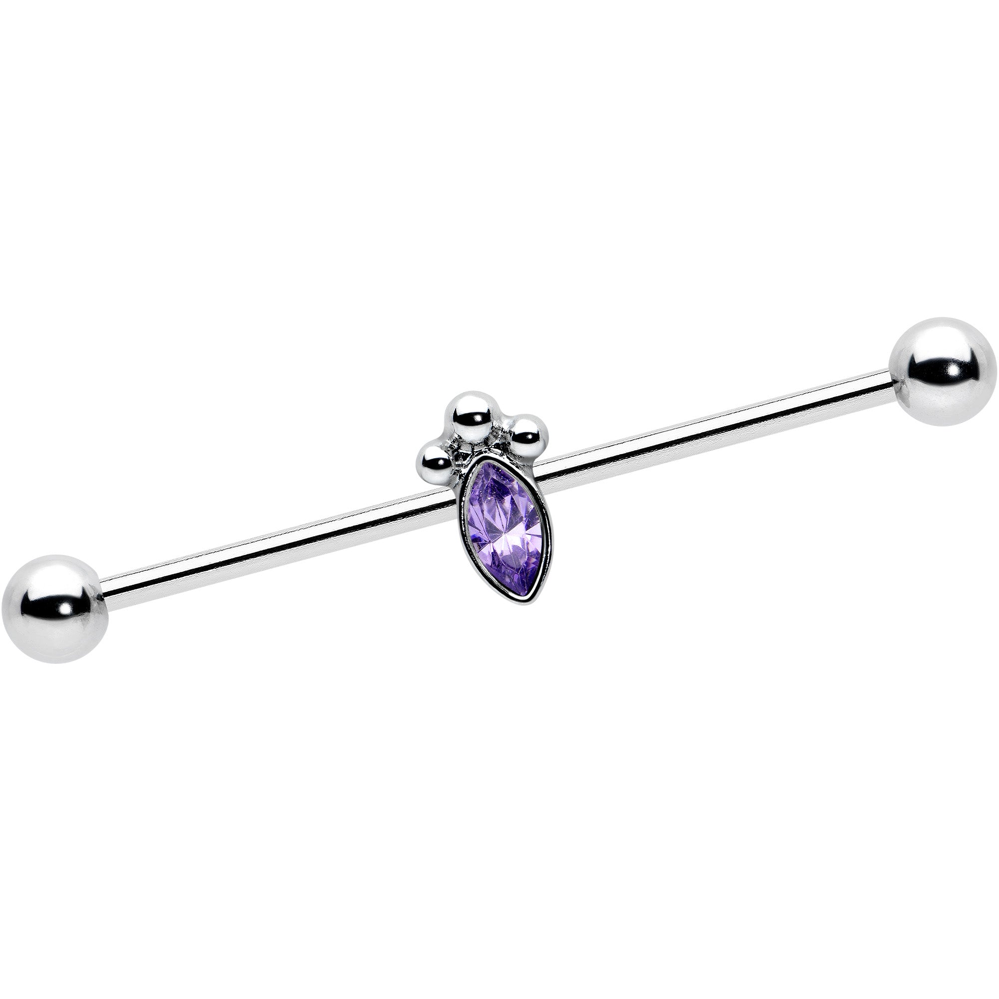 BodyCandy 14G Gem Deco Oval Industrial Barbell 38mm — lifestyle context
