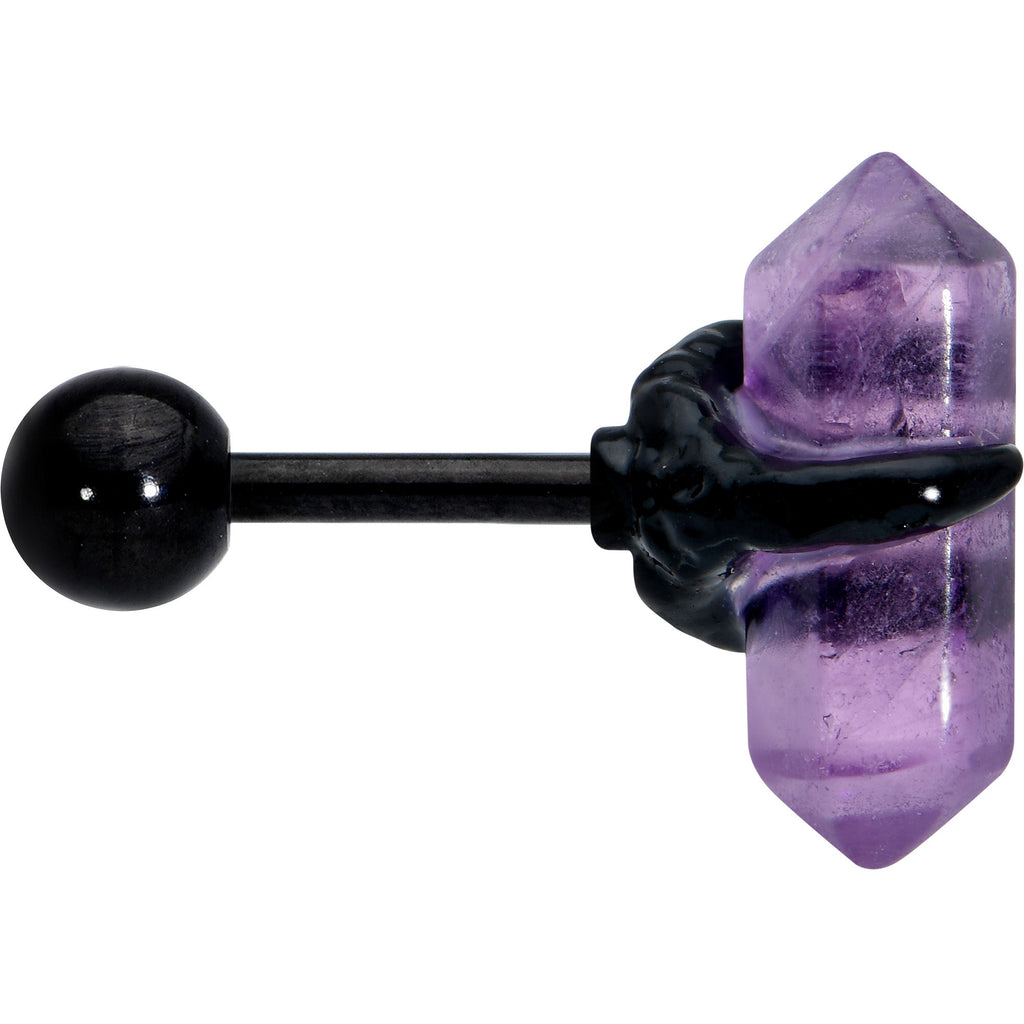 BodyCandy 16G 1/4 Purple Amethyst Black Claw Obelisk Cartilage Earring — lifestyle context