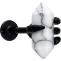 BodyCandy 16G 5/16 White Howlite Black Claw Obelisk Labret Monroe Tragus — main product shot