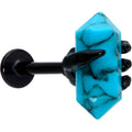 BodyCandy 16G 5/16 Blue Turquoise Black Claw Obelisk Labret Monroe Tragus — main product shot