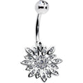 BodyCandy Clear Gem Rococo Starry Flower Baroque Belly Ring — main product shot