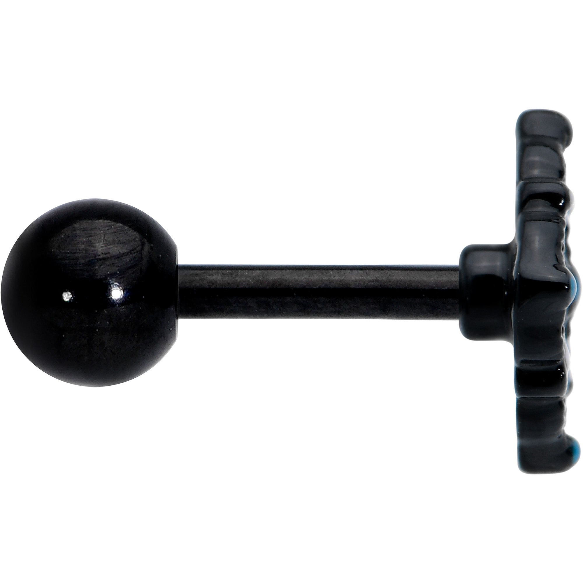 BodyCandy 16G 1/4 Blue Gem Black Lacy Rhombus Cartilage Tragus Earring — lifestyle context