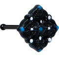 BodyCandy 20G 1/4 Black Lacy Rhombus Nose Bone — main product shot