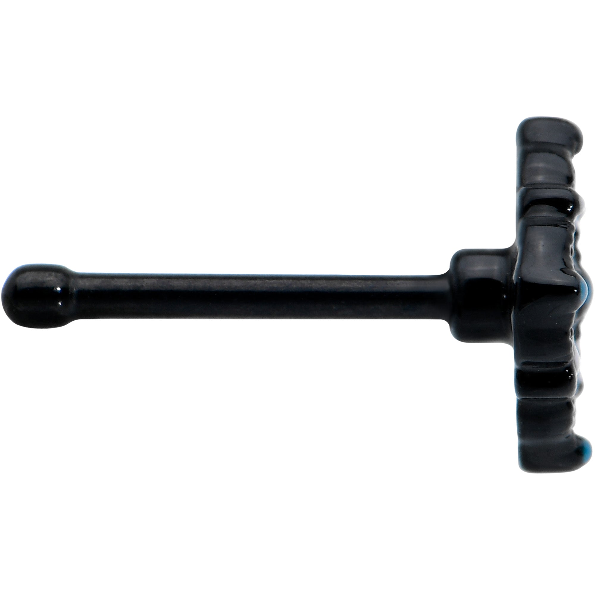 BodyCandy 20G 1/4 Black Lacy Rhombus Nose Bone — lifestyle context