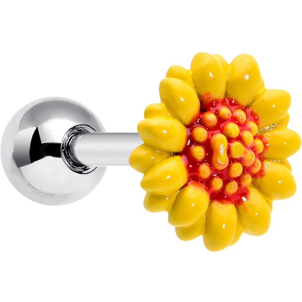 BodyCandy 16G 1/4 Happy Sunflower Cartilage Tragus Earring — main product shot