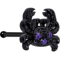 BodyCandy 20G 1/4 Purple Gem Black Chic Crab Nose Bone — main product shot