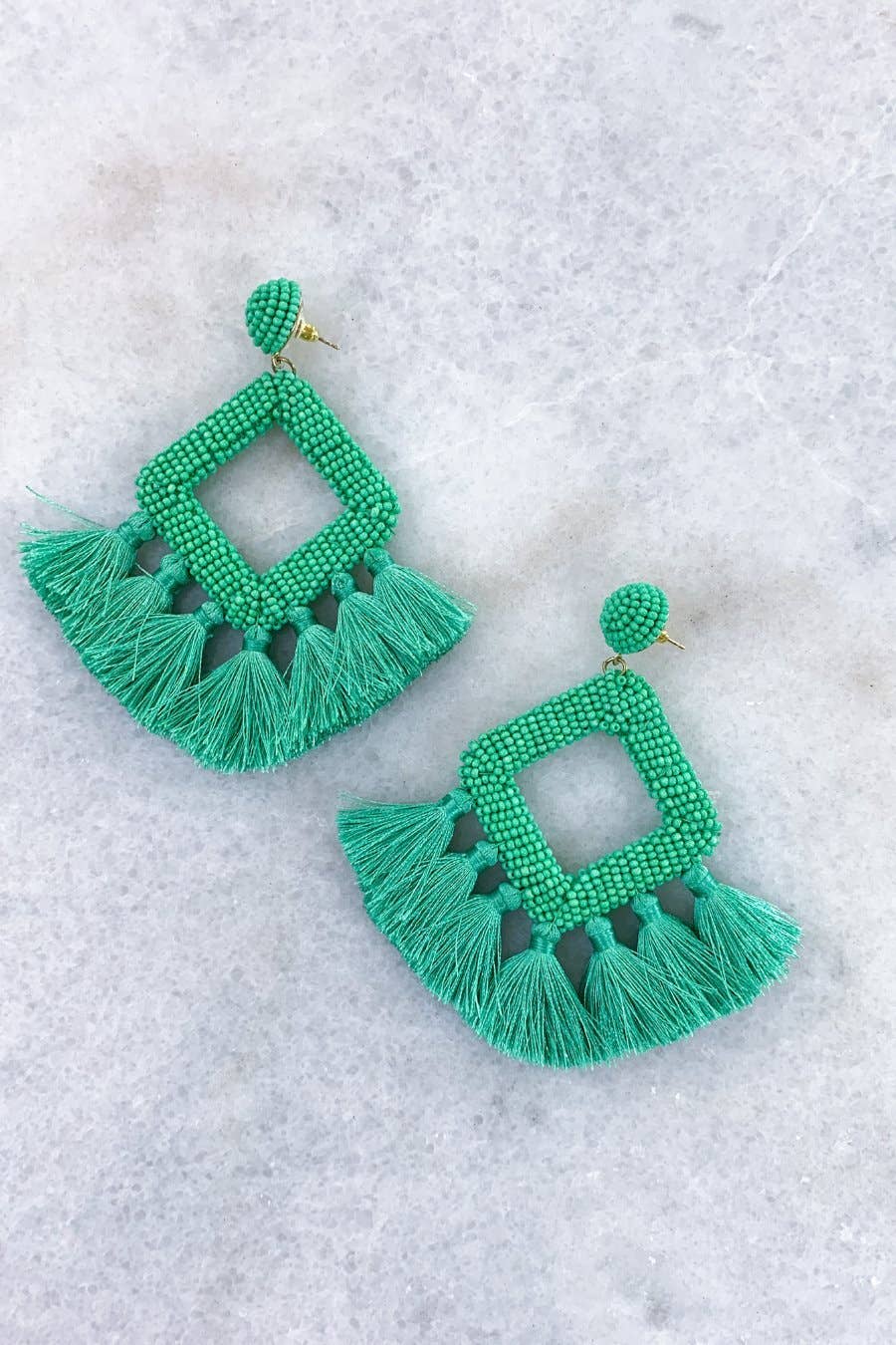Pretty Little Patriot Pretty Little Patriot Hot Pink Ellie Fringe Drop Earrings — comparison shot