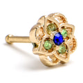 BodyCandy 20G 1/4 Blue Gem Gold Tone Celtic Style Nose Bone — main product shot